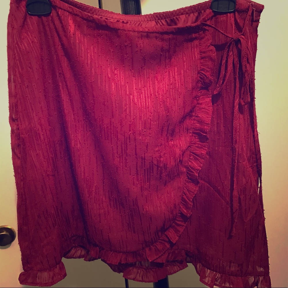 Burgundy skirt